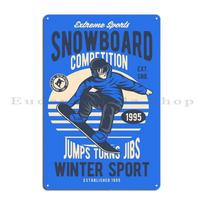 Retro Snowboard Logo Metal Sign Custom Club Kitchen Club Bar Cinema Tin Sign Poster 20X30CM