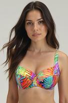 Vivisence Padded Underwire Bikini Top Tropical Pattern Orange-Green 95C