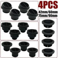 4X 42mm/60mm/75mm/90mm Warm Heater Parking Heater Air Vent Car Heater Ducting Duct Air Outlet Black For Webasto Truck Auto Parts 4Pcs 42mm Round 2