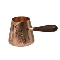 Traditional Tea Fairness Cup Handmade Copper Sharing Pitcher Hammered Metal Wooden Wooden Handle