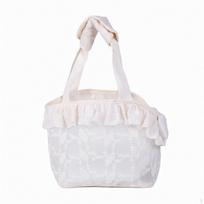 Pet Carrier Purse Stylish Design Mesh Cat Shoulder Bag Lightweight Fashion Handbag for Outdoor, Beige S