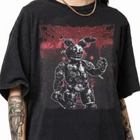 Springtrap Shirt, FNAF Metal Tee, Five Nights at Freddy’s Goth T-Shirt, Horror Game Graphic Tee, Dark Aesthetic Shirt 2XL