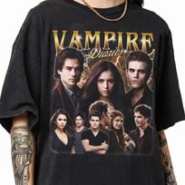 Vintage Vampire Diaries T-shirt, Damon Salvatore Shirt, Stefan Salvatore Tee, Retro Mystic Falls Merchandise, TV Series Fan Gift XL