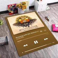Wolfwalkers Running with the Wolves Anti-slip Flannel Rug Fantasy Wolf Floor Doormat Soft Carpet Bedroom Living Room Movie Fan Gift 40x60cm( 15x23in )
