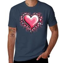 Heart In Bloom Tattoo Spiky Punky Cute Aesthetic Blossom Valentines Vintage Style Art Lovely Dark Pink Pretty Gothic Tshirt S