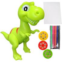 Dinozaur t-rex projektor do rysowania i malowania + pisaki