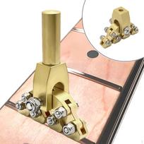 Guitar Fret Press Tool Brass Self Adaptive Professional for Acoustic Electric Guitars Luthier beige