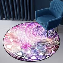 Etniniai kilimai Apvalus Bohemiškas Mandala Kilimėlis Vaikiškas Kilimėlis Mergaičių Kambariui Didelis Grindų Kilimėlis Apvaliam Kavos Stalieliui Svetainėje 60cm x 60cm