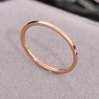 Minimalistinis titano plieno laimingos katės žiedas: Matinis, lygus, neblunkantis rodomojo piršto žiedas moterims ir poroms. Size 8