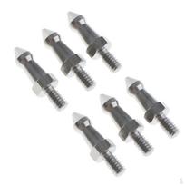 Stainless Steel 1/4'' Thread Replacement Tripod Spikes 6pcs Set for Gizto Monopod 4cm, Silver