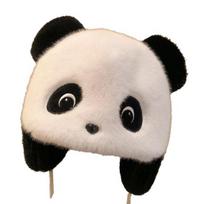 Winter Riding Hat Panda Shape Thickened Warm Hat Face Shape Modification Windproof Ear Protection Plush Hat Panda