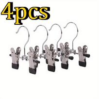 4Pcs Adjustable Stainless Steel Shoe Rack Pants Folder Boot Hanger Holder Portab juoda