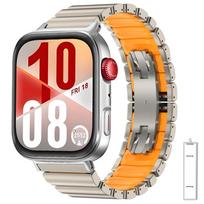 Titanium Rubber Strap for Huawei Watch 4 Fit Pro Correa Luxury Wrist Band for Huawei Watch Fit 4 Fit 3 Man Watchband Bracelet for Huawei Fit 4 Pro