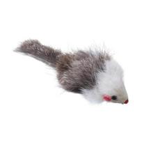 Furry Mouse Cat Toy Crinkle Paper Mice Toy Realistic Plush Mouse Chew Toy Interactive Kitten Toy for Indoor Cats Pounce Hunting Instinct 1pc