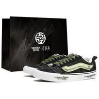 Vans Knu Skool Skateboard Shoes Unisex Low top Black VN0009QC6BT1(Team113-S-BOX) 35 black
