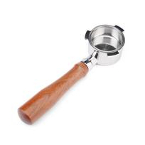 For DeLonghi EC685.BK EC680 51mm Bottomless Portafilter Coffee Powder Handle 304 Stainless Steel Solid Wood Coffee Accessories