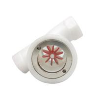 Anticorrosive 1/2  BSP Female White ABS Plastic Window Sight Glass Flow Indicator With Impeller Water Oil 1/2"
