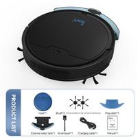 All-in-One Smart Robot Vacuum: Sweeping, Suction, and Mopping with Mobile App Control for Home Cleaning black