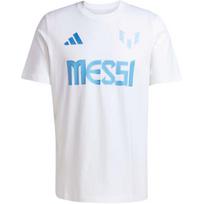 Adidas Messi FW24 Letter Pattern Comfortable Soft Versatile Pullover Short Sleeve T-Shirt Men Tops White JJ1418 L