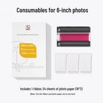 HPRT CP4000L Dye-Sublimation Ribbon & 6-inch Photo Paper Set