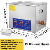 15L Ultrasonic Cleaner Lave-Dishes Portable Washing Machine with Digital Timer Ultrasound Home Jewelry Clean Appliances