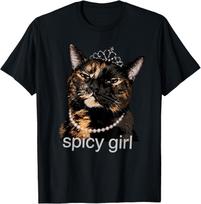 Spicy Girl Tortie Cat Graphic for Proud Pet Moms T-Shirt XXL