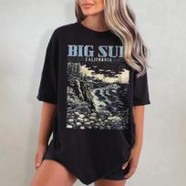 Big Sur Shirt 90s West Coast Beach Shirt Vacation Ocean T Shirt Y2K Nature Tee S