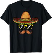 Funny Cinco De Mayo Funny Sombrero Hat with Sunglass Men T-Shirt M