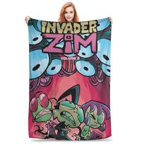 Invader Zim Gir Blankets Warm Flannel Sofa Throw Blanket for Home Bedroom Outdoor Throws Bedspread Quilt Size: 75*100cm, Weight: 230 GSM