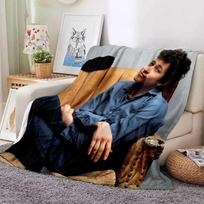 Retro Cool B-Bob Dylan Merchandise Fleece Blanket Home Bedding Throw Popular Singer Cozy Ultra-Soft for Sofa Quilt Size: 75*100cm, Weight: 230 GSM