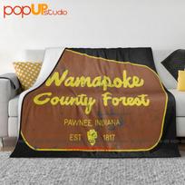 Parks & Recreation Pawnee Wamapoke County Forest Ultra-Soft Blanket Quilt Winter Sofa Cover Bed Covers Size: 75*100cm, Weight: 230 GSM