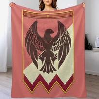 Fire Emblem 3 Houses: Black Eagles Banner Throw Blanket Stylish Warm Blanket for Living Room Bedroom Size: 75*100cm, Weight: 230 GSM