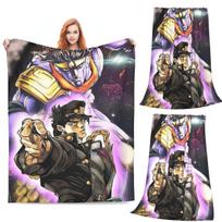 Anime JOJO HD MENAS Antklodės Minkštas Šiltas Flanelinis Mėtomas Antklodės Užvalkalas Lovai Svetainei Iškylai Kelionei Namams Sofai Size: 75*100cm, Weight: 230 GSM