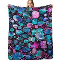 Rainy dreams embroidery pattern Throw Blanket Ultra Plush Cozy Blanket for Napping Sleeping Size: 75*100cm, Weight: 230 GSM