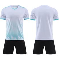 Spot 2025 children's football jersey men's game jersey summer training double pockets short sleeves children's football jersey 3XS