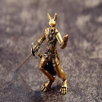 Žalvarinis Kardo Nešėjas Katė Maža Statulėlė Retro Veikėjai Warrior Miniatiūros Figūrėlės Stalo Dekoracijos Amatai