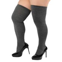 Plus Large Size Women'S Thigh High Long Socks Over Knee Stockings Warm Winter Leg Warmer Stretchy Soft Boot Sock Stocking 5Xxxxl 3XL
