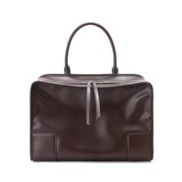 Amazona bowling bag for women, genuine leather hand-tote bag, 180 crossbody cowhide large capacity commuter shoulder bag 35*11*23cm tamsiai ruda spalva