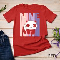Kids 9 Year Old Cute Panda Birthday Girl 9th B-day T-Shirt Unisex T-shirt 7 2XL