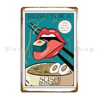 Music For A Sushi Restaurant Harry S House Metal Plaque Poster Pub Plates Custom Wall Party Bar Tin Sign Poster 20X30CM