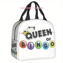 Bingo Queen Lunch Box Women Waterproof Thermal Cooler Food Insulated Lunch Bag Office Work Resuable Picnic Tote Bags One Size