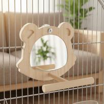 Bird Cage Climbing Perch Parrot Activity Center Easy to Avian Pet for Parrots, Raccoon Mirror Stand