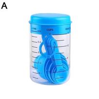 7-Piece Plastic Measuring Cup Set with Scale Kitchen Measuring Spoon Tools - Accurate Cooking And Baking Measuring Cup with Spoo