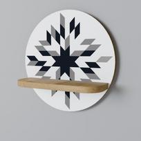 Moonlit mosaic round shelf
