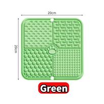 Pet Lick Silicone Mat Slow Feeder Dog Food Plate Bathing Distraction Sucker Training Feeder for Dogs Kitchen Supplies žalia