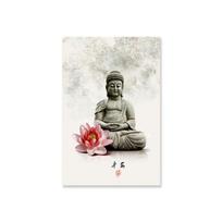 Decorative Painting Buddha Statue Wall Painting Living Room Hanging Painting Chinese Style Art Paintings Wall Art Canvas 21*30cm