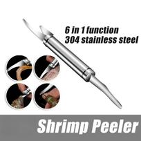 6 In 1 Shrimp Peeler Shrimp Line Cutter Multifunctional Fast Fish Scale Knife Prawn Deveiner Kitchen Tools Kitchen Accessories 1pcs