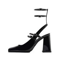 Shoes Thin Heels Womens Slippers Outdoor Slides Rubber Flip Flops Heeled Mules Low Pantofle Black Sandals Hawaiian High Glitter 34
