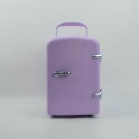 4L Mini šaldytuvas grožiui ir kosmetikai - Naudojimui namuose ar automobilyje, Puslaidininkinis aušinimas DC Cigarette Lighter Cable violetinė