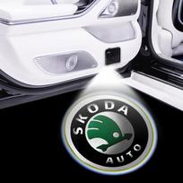 1/2 vnt. LED automobilio durų pasveikinimo šviesos projektorius Sveikinimo lempa Automobilio ženklelis Skoda 3 2 VRS Vision Rapid Kodiaq Favorit Rapid Octavia A5 A7 Superb 1PCS